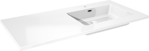 Storke Diva Waschtisch, rechts, Marmorkomposit glänzend, 110 x 52 cm, Schrankkombination 45 cm