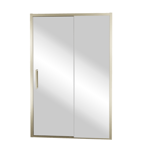 Balmani Senses Design douche schuifdeur rechts 140 cm x 210 cm Reflex spiegelglas, Brushed Champagne Gold profielen