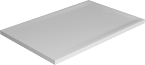 Balmani Bayou Duschwanne: 140 x 90 cm, Solid Surface, Weiß matt