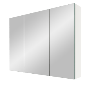 Linie Montro Spiegelschrank Bad: 100 x 75 cm, Weiß matt