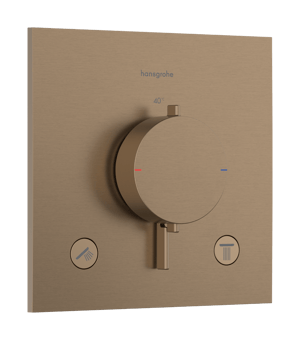 Hansgrohe Ecostat Comfort E inbouw thermostaat 2 uitgangen Brushed Bronze