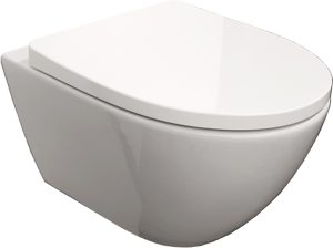 Luca Varess Moreno wc suspendu Blanc Brillant bride de rinçage fine SilentFlush