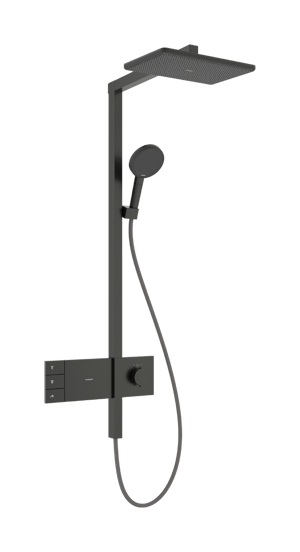Hansgrohe Raindance Alive Q Showerpipe regendoucheset 210/340 2jets, Ecosmart met Showerselect Comfort Brushed Black Chrome