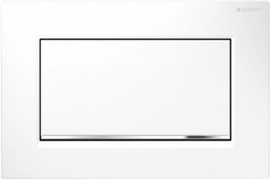 Sigma10 plaque de déclenchement fonctionnement à une commande Blanc Brillant pour UP320 ou UP720 bâti-support