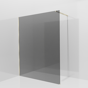 Balmani Modular inloopdouche: 160 x 200 cm, Rookglas, Brushed Champagne Gold profielen
