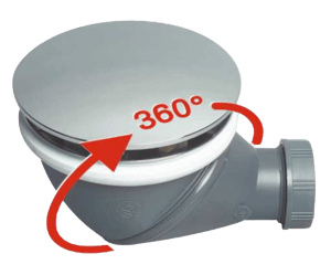 Wirquin James douche afvoer Ø90mm chroom