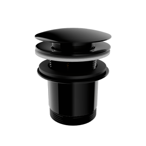 Santeg Unibath crepine bad afsluitbaar Glanzend Zwart