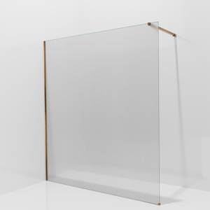 Balmani Modular Walk-In Dusche: 180 x 200 cm, Ribs, inklusive Coating, Profil Brushed Rosegold