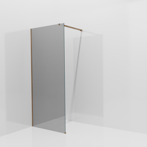 Balmani Modular inloopdouche: 90 x 200 cm, Reflex spiegelglas, Brushed Rosegold profielen