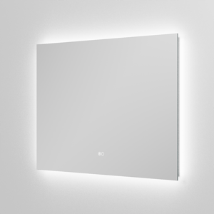 Balmani Giro Touch rechteckig Badezimmerspiegel Ø 90 cm mit Spiegelbeleuchtung und Anti-Beschlag Spiegelheizung