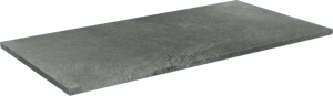 Linie Lado Einzelwaschtischplatte, schiefergraues Melamin, 90 x 46 cm
