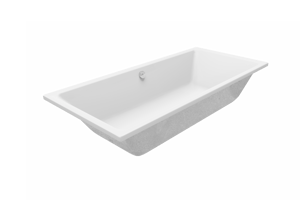 Luca Varess Sandrina tweepersoons inbouwbad 190 x 90 cm acryl mat wit