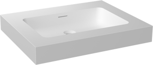 Storke Mata High enkele wastafel matte Solid Surface 65 x 52 cm