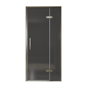 Balmani Senses Design douche draaideur rechts 100 cm x 210 cm Rookglas, Brushed GunMetal profielen