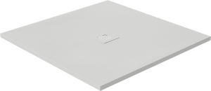 Luca Varess Classy douchebak 90 x 90 cm composietmarmer mat wit rock structuur