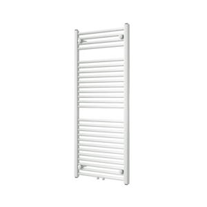Vipera Kanza enkele handdoekradiator 50 x 120 cm centrale verwarming Glanzend Wit zij- en middenaansluiting 691W