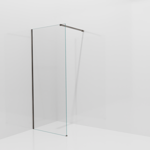 Balmani Modular Walk-In Dusche: 90 x 200 cm, Klarglas, Profil Brushed GunMetal