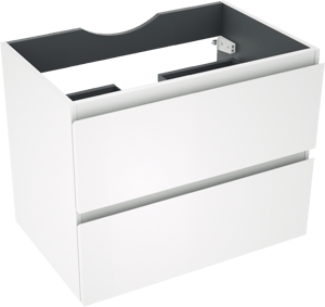 Linie Lado zwevende wastafelonderkast 70 x 46 cm mat wit 2 lades