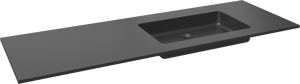 Storke Scuro Waschtisch, rechts, Quarz matt, 150 x 52 cm