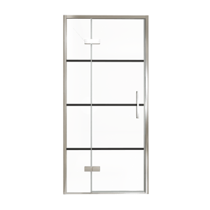 Balmani Senses Design porte pivotante à gauche 100 cm x 210 cm verre Lined, Profil chrome