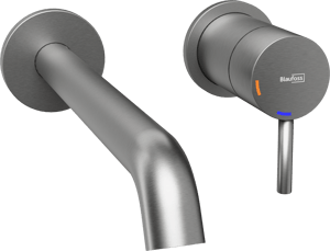 Blaufoss Round 2.0 EcoStart inbouw wastafelkraan Brushed GunMetal incl. inbouwelement