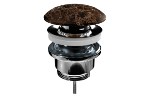 Balmani Click Curved crepine afsluitbaar Dark Emperador