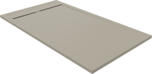 Luca Varess Dandy receveur de douche 160 x 90 cm marbre composite Soie grise mat structure rock