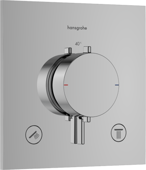 Hansgrohe Ecostat Comfort E inbouw thermostaat 2 uitgangen glanzend chroom
