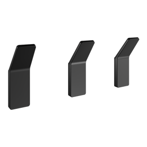 Balmani Amo set haakjes 3 stuks mat zwart