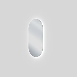 Storke Somma Badspiegel mit Beleuchtung: Oval, 45 x 90 cm, mit Anti-Beschlag Spiegelheizung