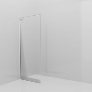 Balmani Modular Walk-In Dusche: 90 x 200 cm, Ribs, inklusive Coating, Profil Chrom glänzend mit L-Shape