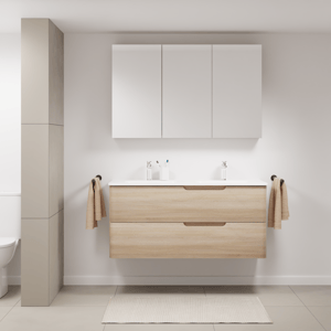 Linie Curvo Badmöbel Set mit Baro Curvo Waschtisch