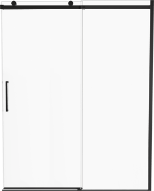 Luca Varess Boltano Dusche Schiebetür 160 cm x 200 cm Klarglas matt Schwarz profil