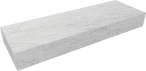 Balmani Nova Handwaschbecken: Carrara-Marmor, 60 x 20 cm