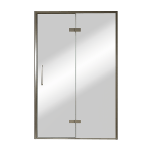 Balmani Senses Design douche draaideur rechts 140 cm x 210 cm Reflex spiegelglas, Brushed GunMetal profielen