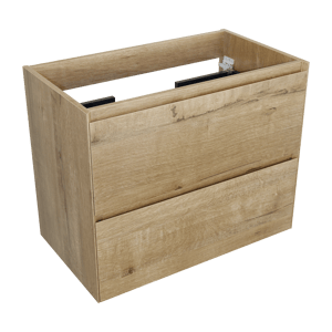 Balmani Mitra Compact meuble sous-lavabo suspendu 80 x 46 cm chêne brut 2 tiroirs