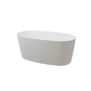 Luca Varess Sutilo Freistehende Badewanne: 140 x 70 cm, Acryl, Weiß matt