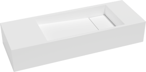 Balmani Mood handenwasser 55 x 20 cm Mat Witte Solid Surface