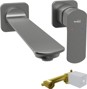 Blaufoss Bodan robinet de lavabo encastré Brushed GunMetal incl élément intégré