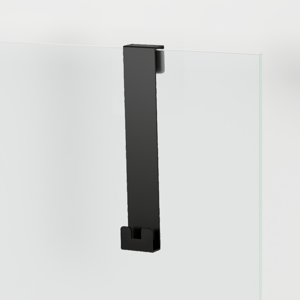 Blaufoss Gulio Duschhalter mit Doppelhaken, schwarz matt