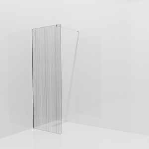 Balmani Modular inloopdouche: 80 x 200 cm, Mikado, Glanzend chroom profielen