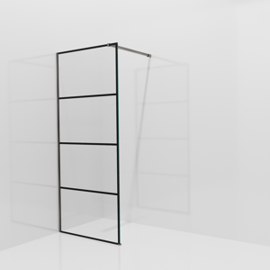 Balmani Modular inloopdouche: 90 x 200 cm, Lined, Brushed GunMetal profielen