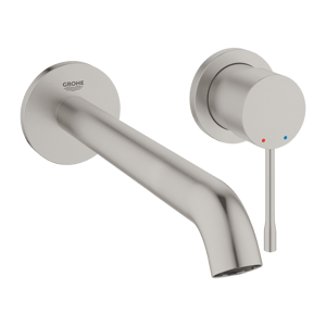 Grohe Essence robinet mural lavabo Supersteel