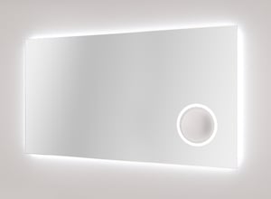 Balmani Giro rechthoekig badkamerspiegel 135 x 70 cm met spiegelverlichting en anti-damp