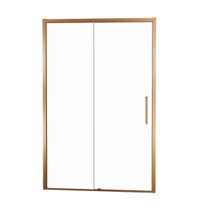 Balmani Senses Design Dusche Schiebetür, umkehrbar, 160 cm x 210 cm, Klarglas, Profil Brushed Rosegold