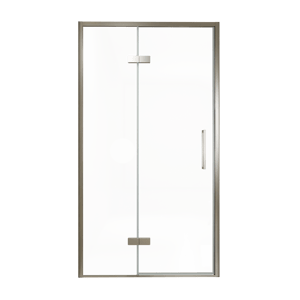 Balmani Senses Design douche draaideur links 120 cm x 210 cm Helder glas, Brushed GunMetal profielen, met coating