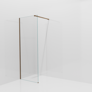 Balmani Modular Walk-In Dusche: 80 x 200 cm, Klarglas, Profil Brushed Rosegold