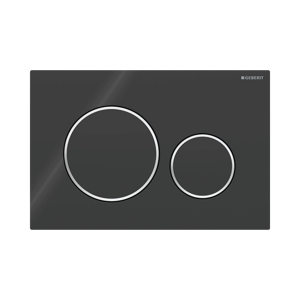 Sigma20 plaque de commande ronde, noir brillant/chrome brillant pour Sigma UP320 ou UP720 bâti-support