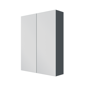 Linie Montro Spiegelschrank Bad: 60 x 75 cm, Blau Anthrazit