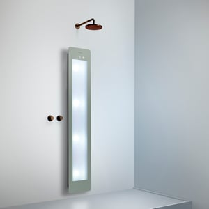 Sunshower Plus L en saillie en organic grey avec lumière infrarouge et UV